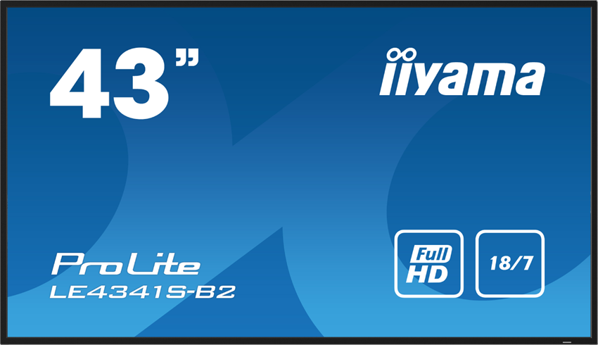 iiyama ProLite LE4341S-B2 – 43" Full-HD Display, 350 cd/m² Helligkeit für 18/7 Digital Signage & Präsentationen